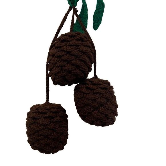 Handmade Knitted Christmas Hanging Pinecones - Picture 4 of 4